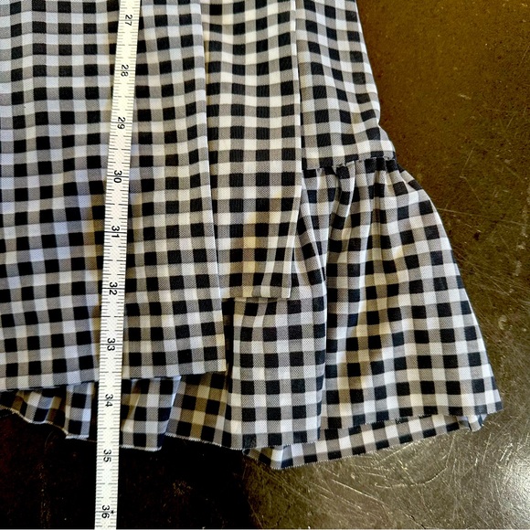 Ganni Mini Ruffle Short Sleeve Dress - Ruffle - Gingham Plaid - Mesh - Picture 9 of 15